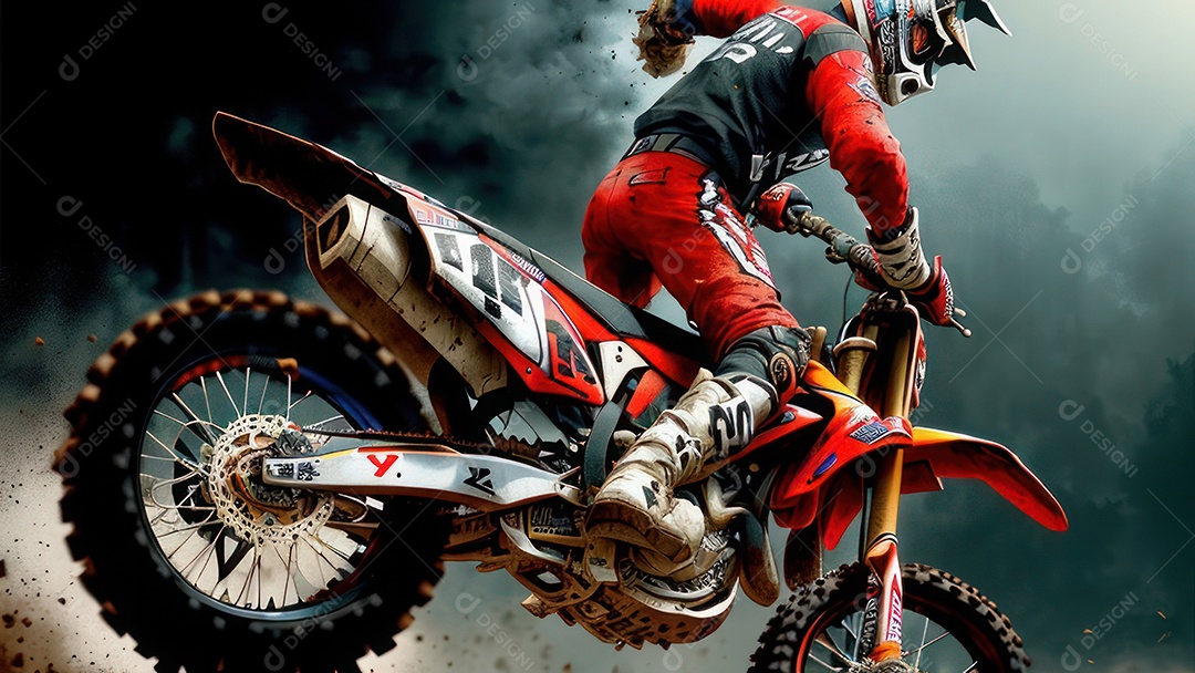 Piloto de Moto para Corrida de Motocross PNG Transparente [download] -  Designi