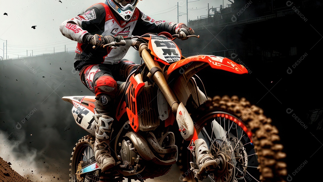 Piloto de Moto para Corrida de Motocross PNG Transparente [download] -  Designi