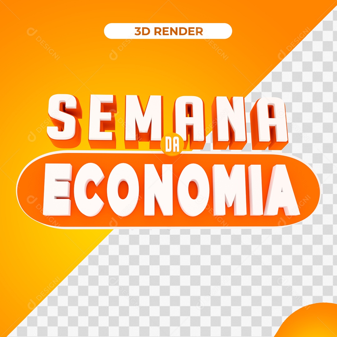 Selo 3D para Composição Fim de Semana da Economia PSD [download] - Designi