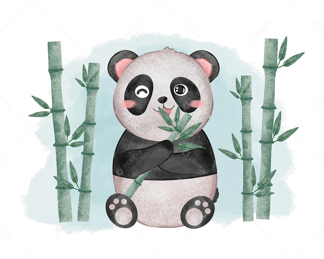 Desenho de Filhote de Panda Ilustração Vetores EPS [download