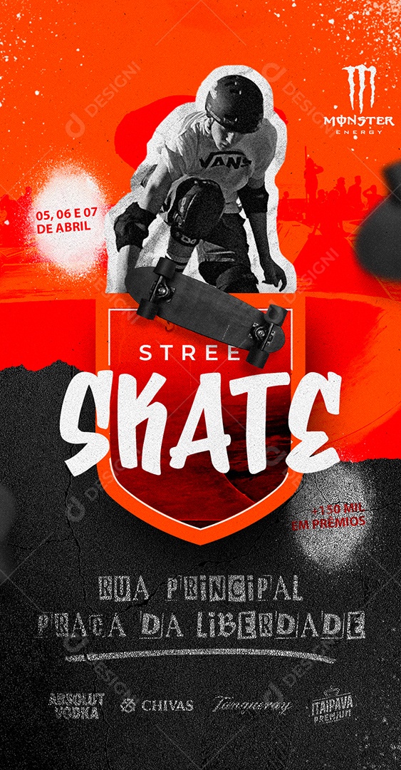 Story Flyer Street Skate Rua Principal Praça Da Liberdade Social Media PSD Editável