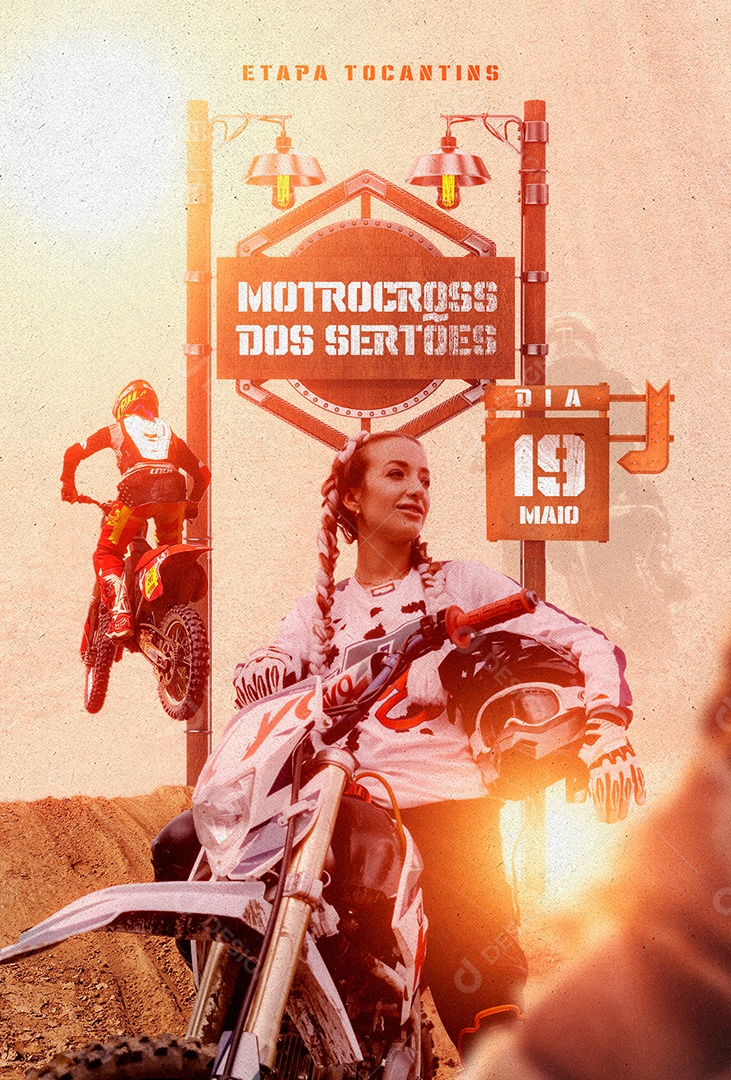 Motocross Dos Sertões Etapas Tocantins Social Media PSD Editable