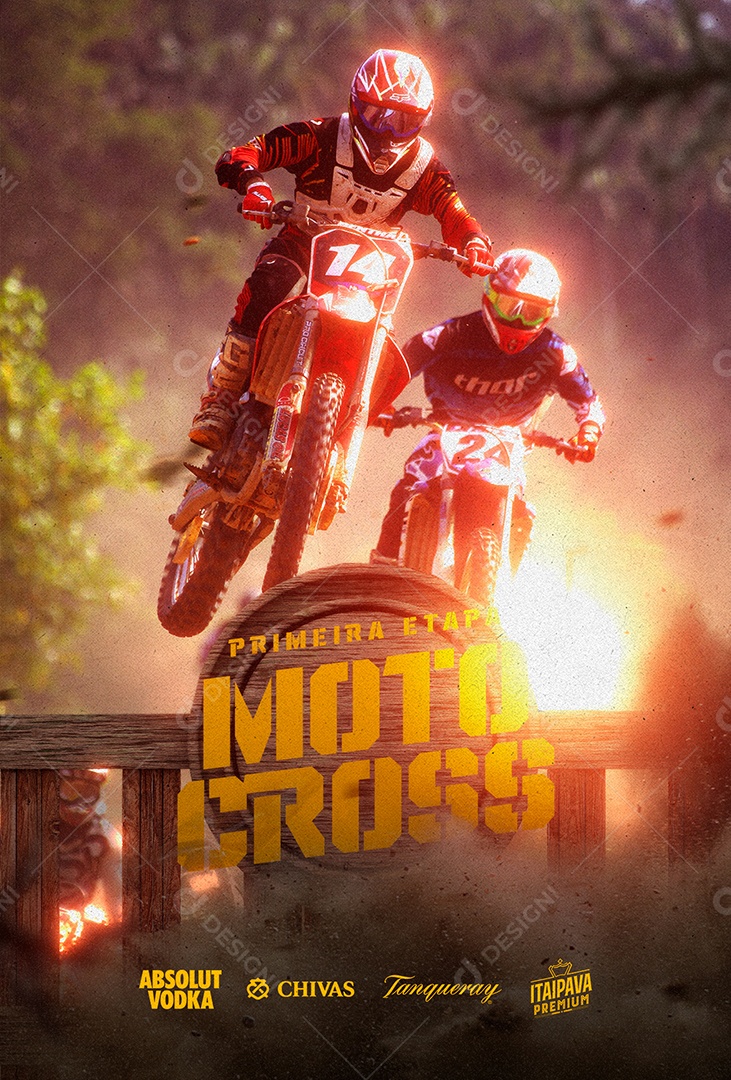 First Stage Motocross Social Media Editable PSD