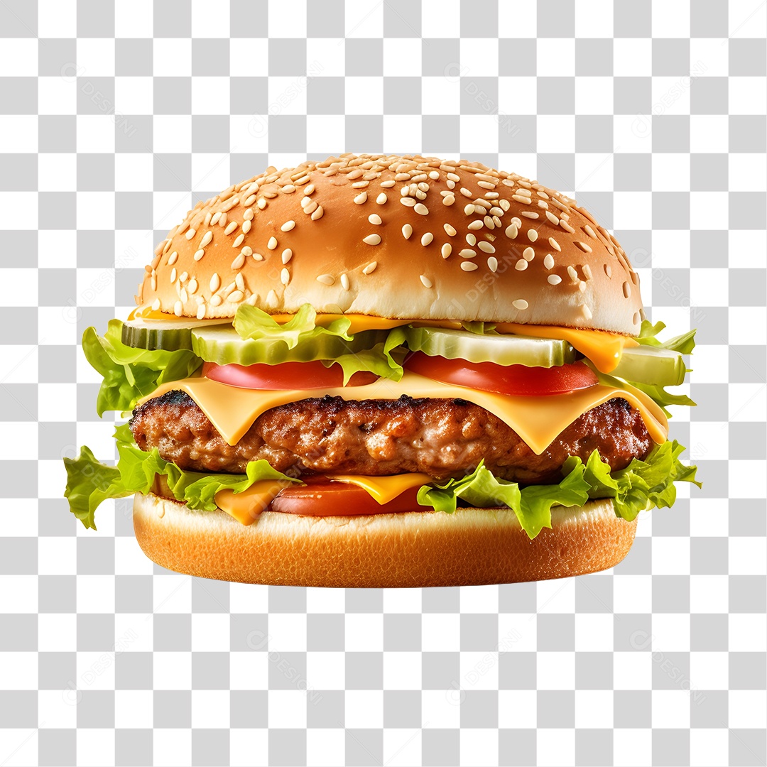 Delicioso Hamburguer PNG Transparente