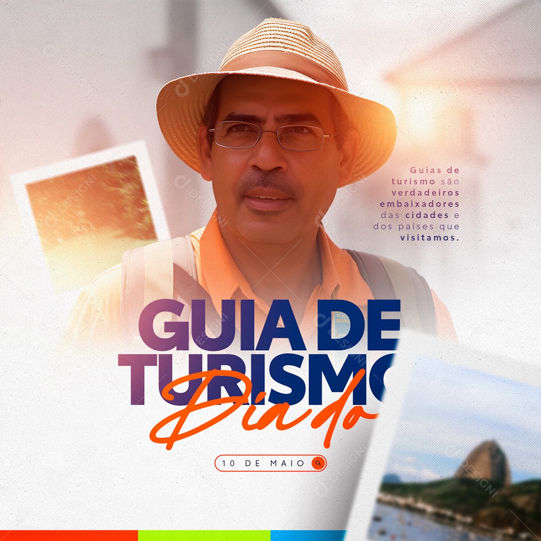 Embaixadores Das Cidades Dia Do Guia De Turismo 10 De Maio Social Media PSD Editável