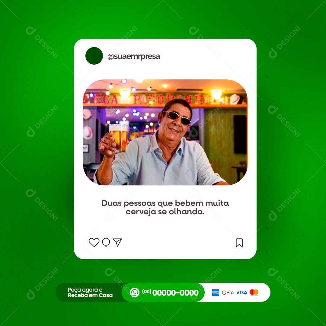 Meme Cervejaria Social Media PSD Editável