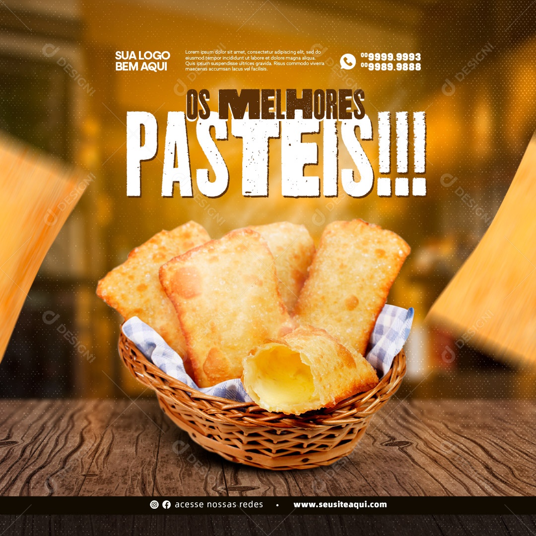 Os Melhores Pastéis Pastelaria Social Media PSD Editável