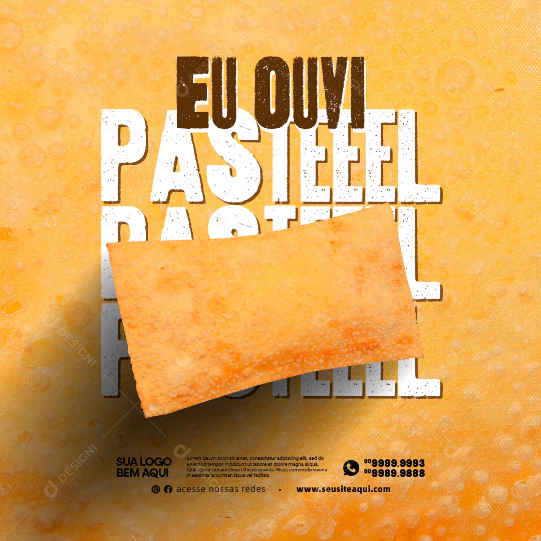 Eu Ouvi Pastel! Pastelaria Social Media PSD Editável