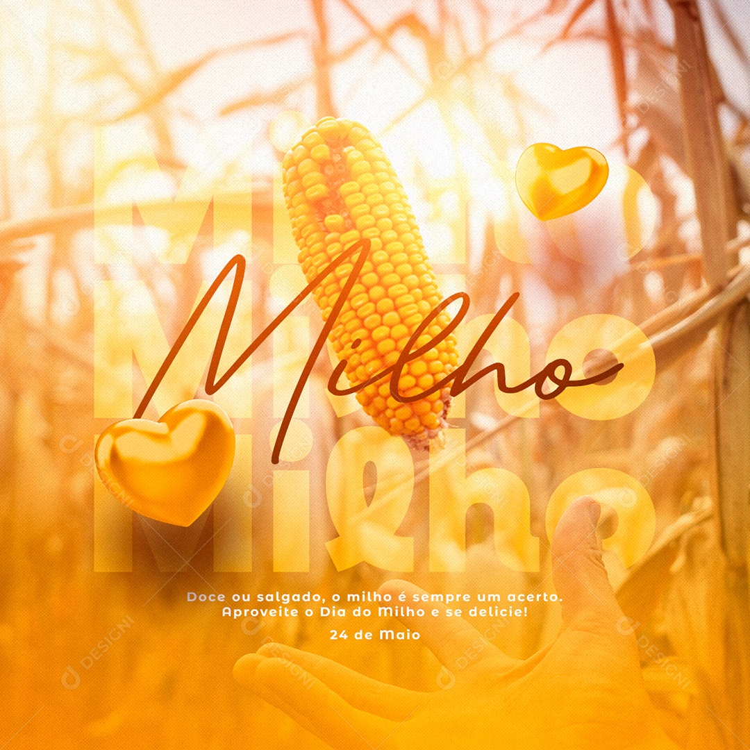 Sweet or Savoury Corn Is Always a Right Choice May 24 Corn Day Social Media PSD Editable