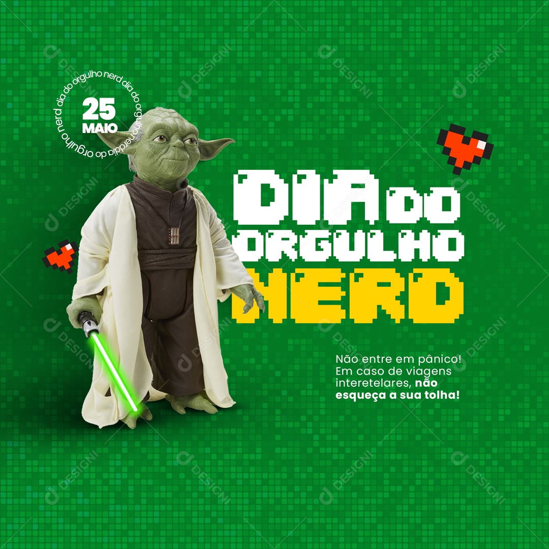 Dia do Orgulho Nerd 25 de Maio Social media PSD Editável