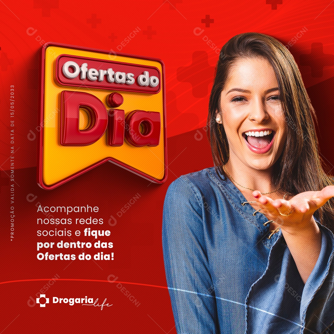 Ofertas do Dia Farmácia Drogaria Social Media PSD Editável