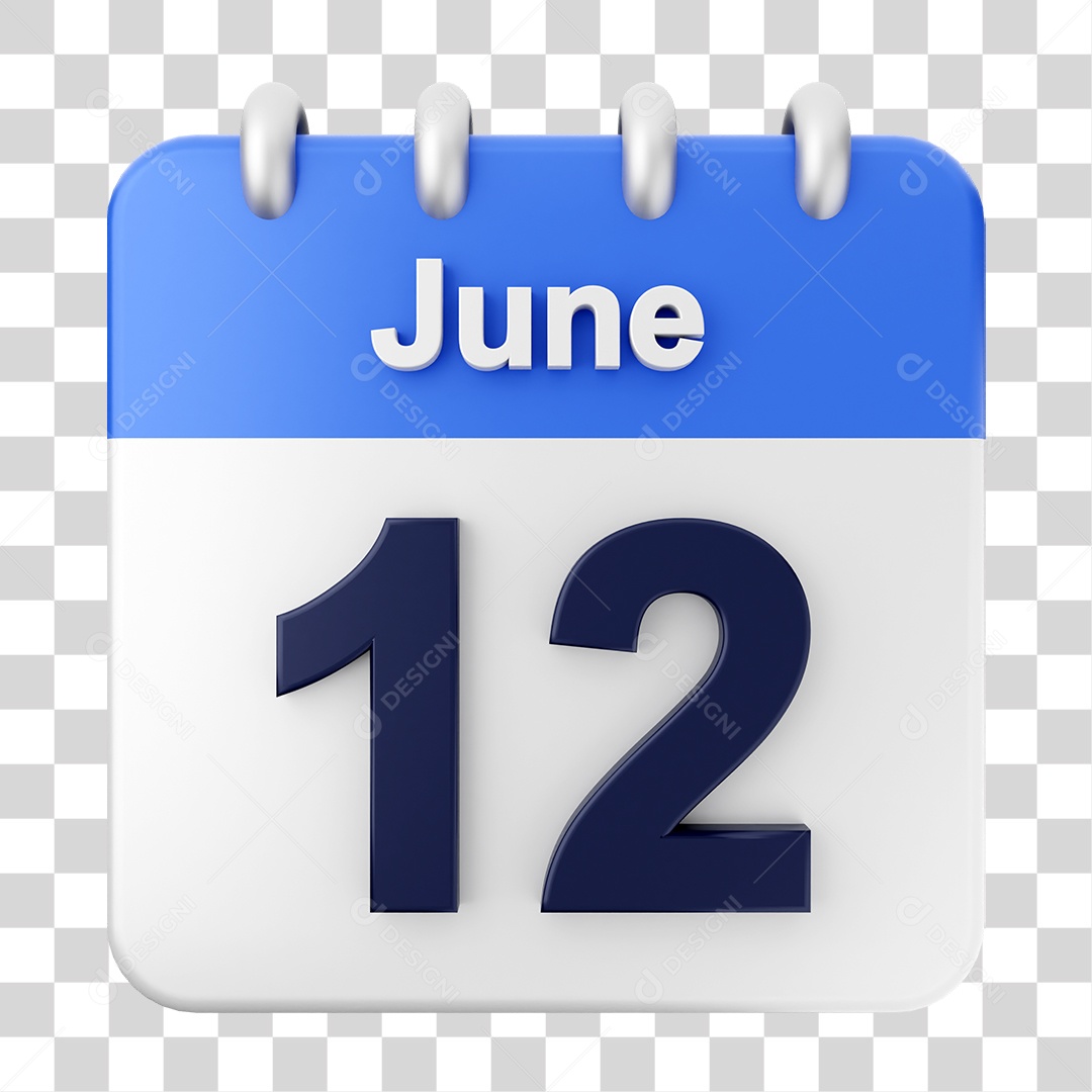 Calendar 12 June PNG Transparent