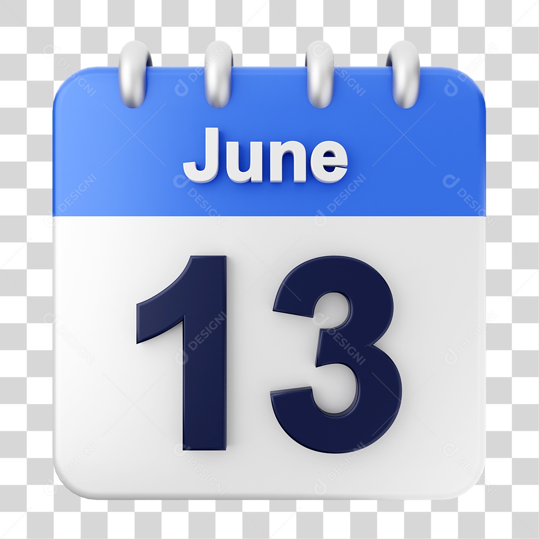 Calendar 13 June PNG Transparent