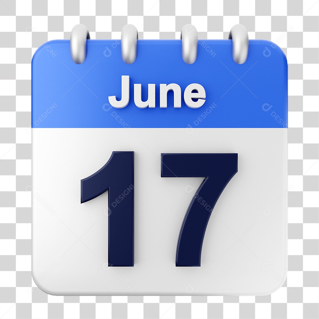 Calendar 17 June PNG Transparent