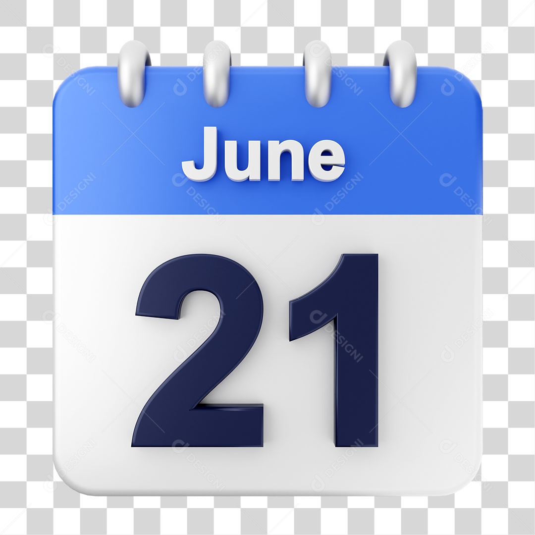 Calendário 21 de Junho PNG Transparente