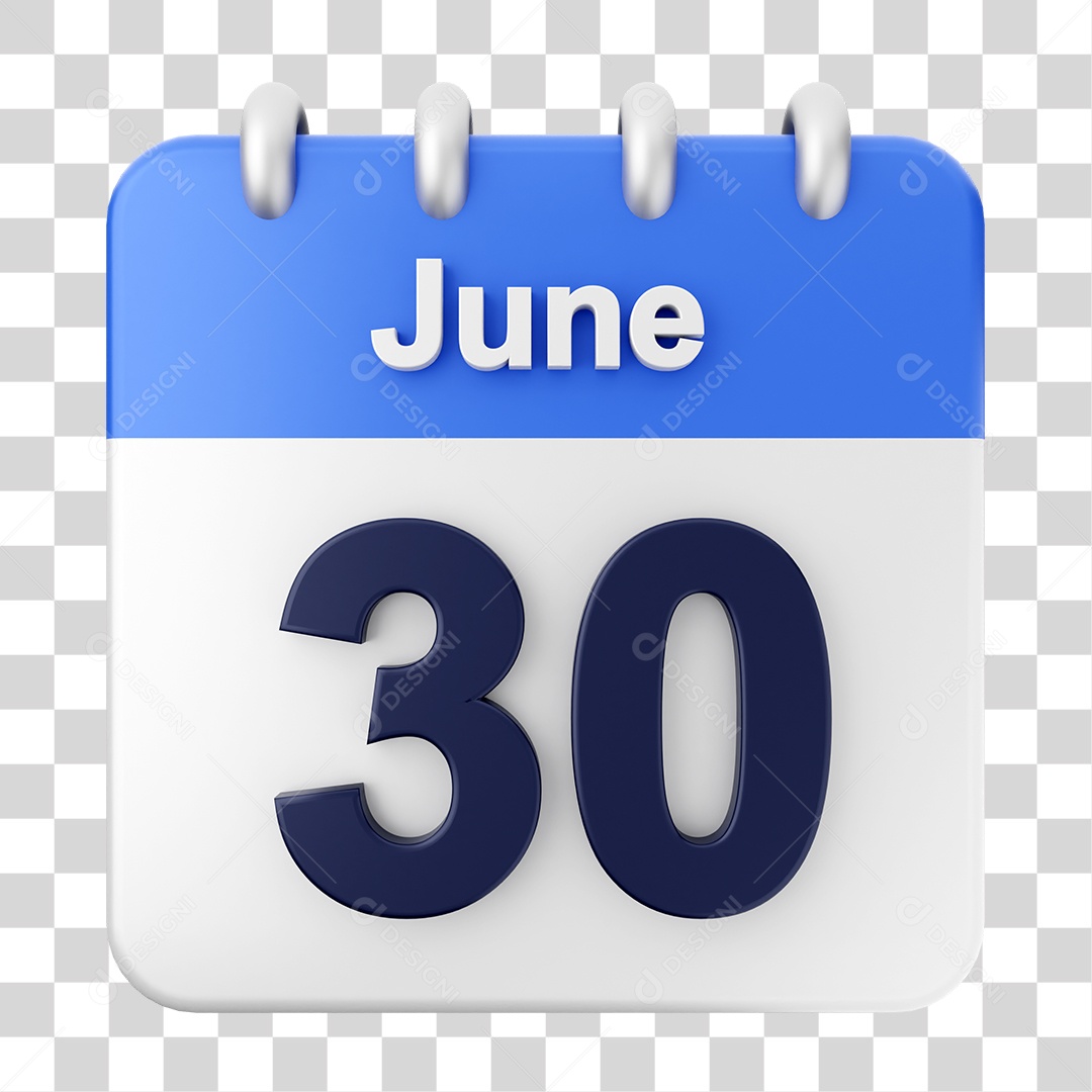 Calendar 30 June PNG Transparent