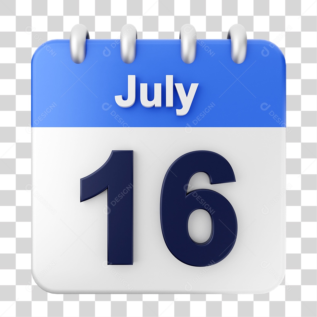 Calendar 16 July PNG Transparent