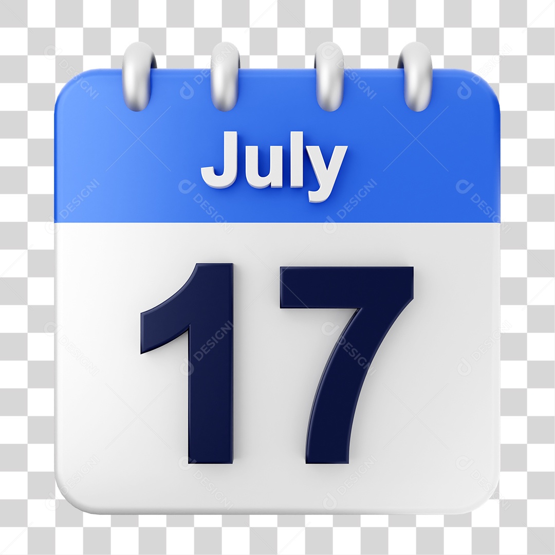 Calendar 17 July PNG Transparent