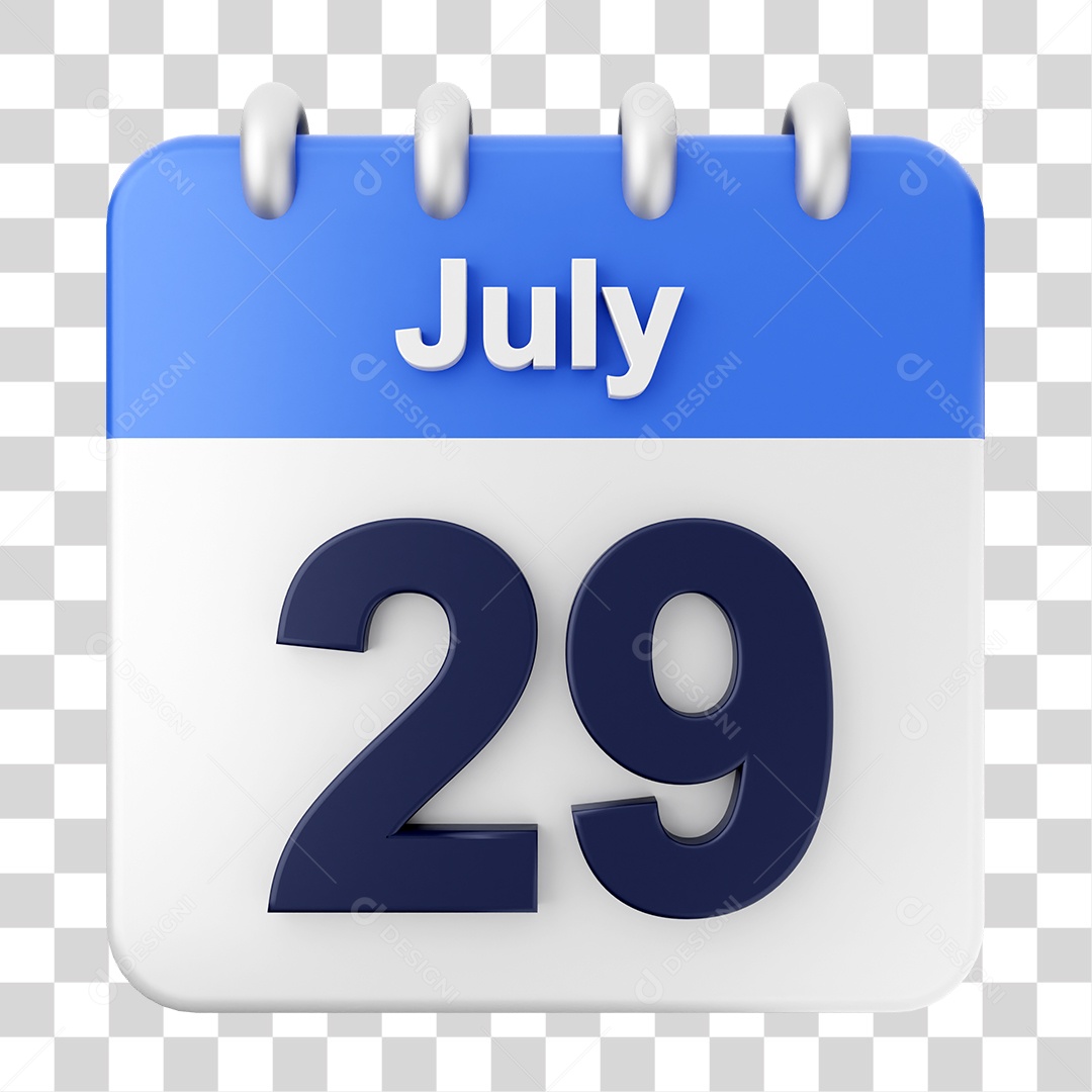 Calendar 29 July PNG Transparent