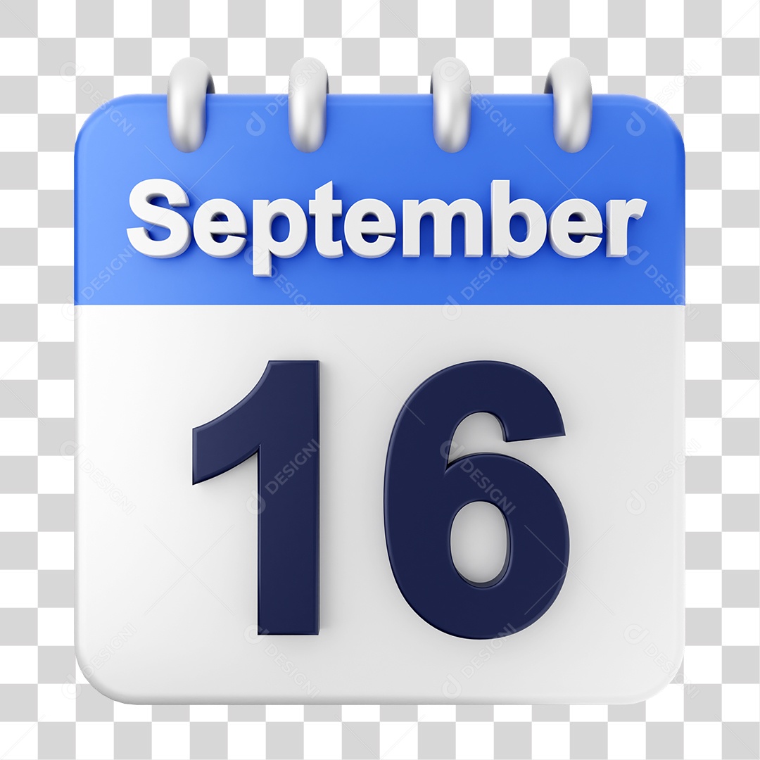 Calendar 16 September PNG Transparent