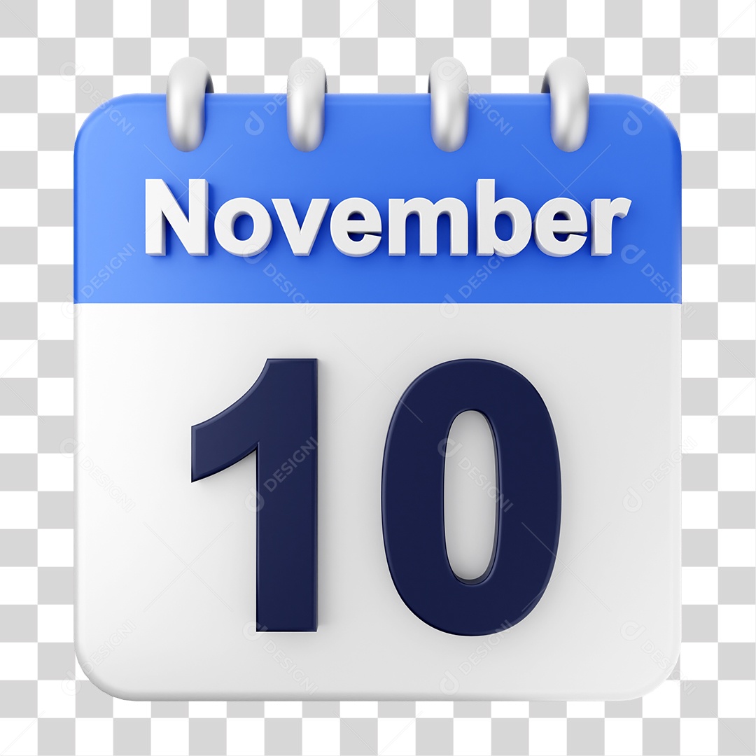 Calendar 10 November PNG Transparent