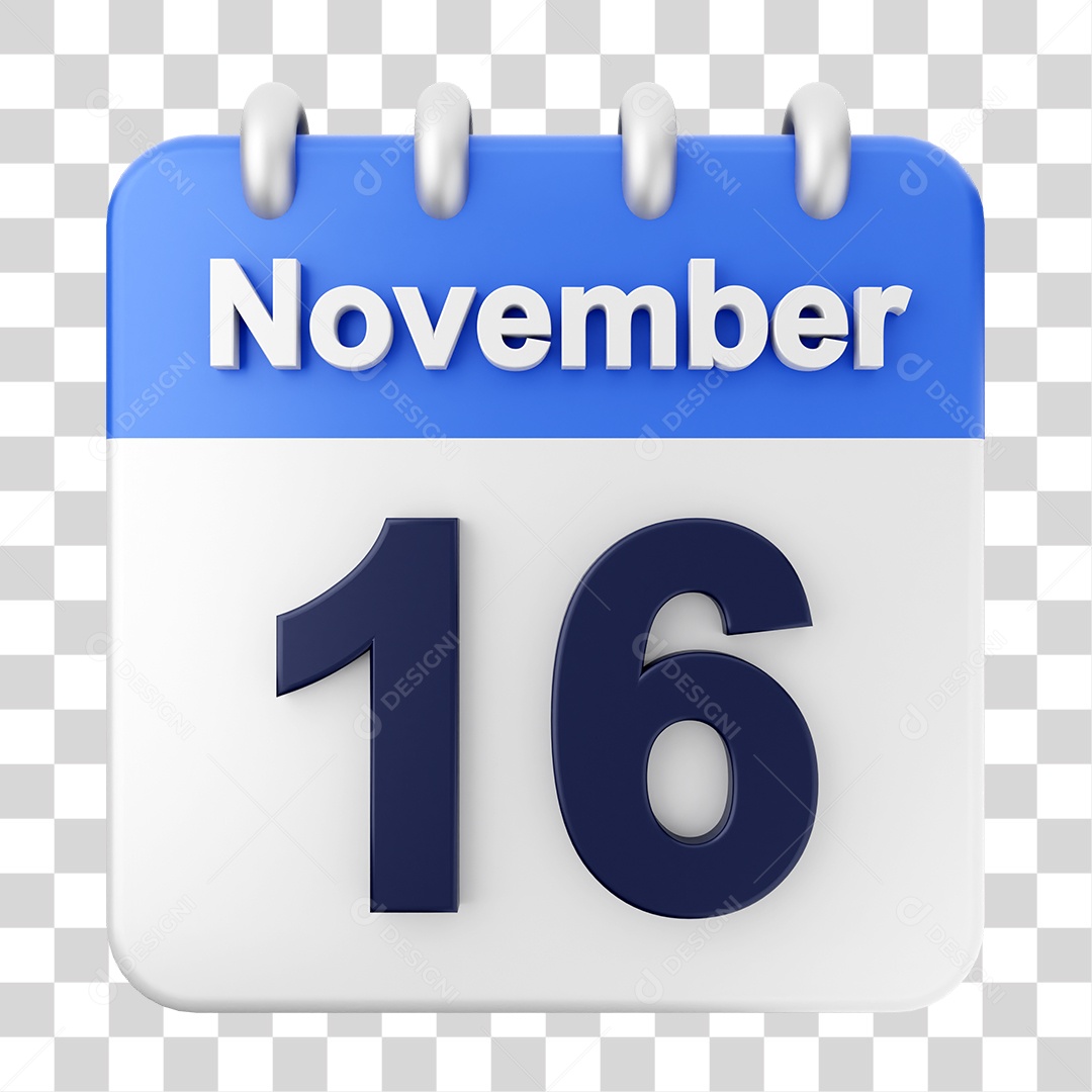 Calendar 16 November PNG Transparent