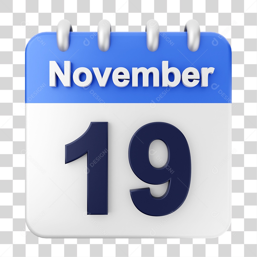 Calendar 19 November PNG Transparent