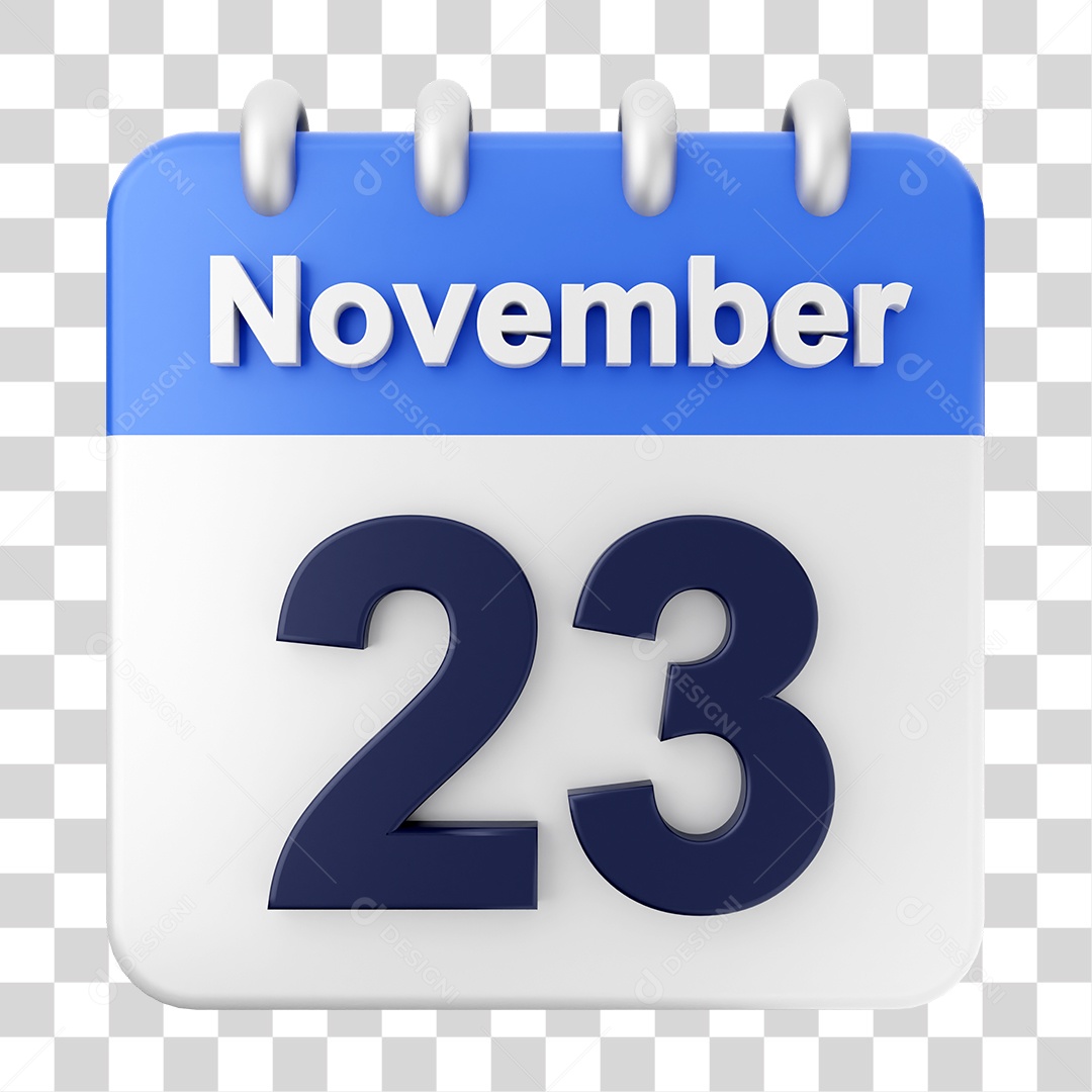 Calendar 23 November PNG Transparent