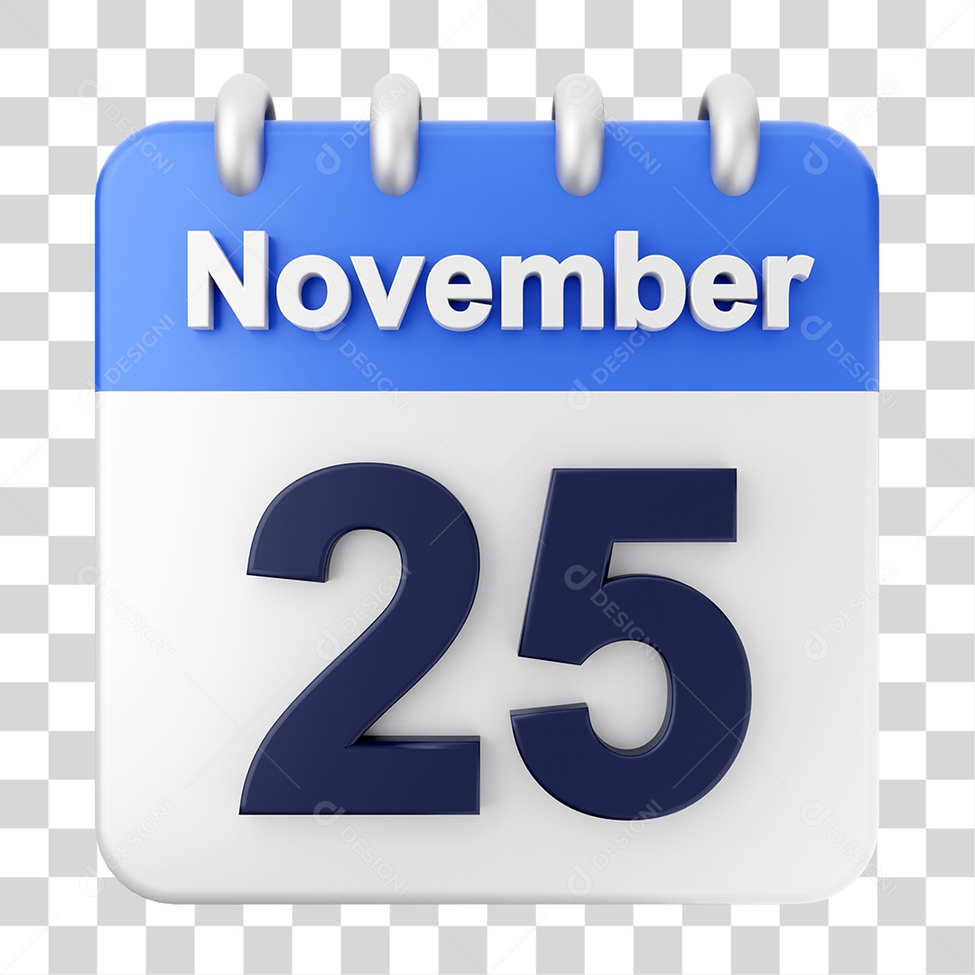 Calendar 25 November PNG Transparent