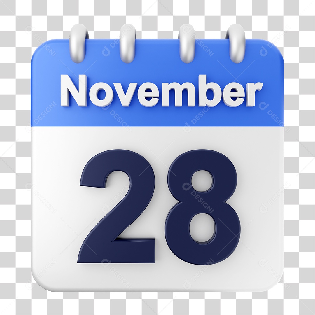 Calendar 28 November PNG Transparent