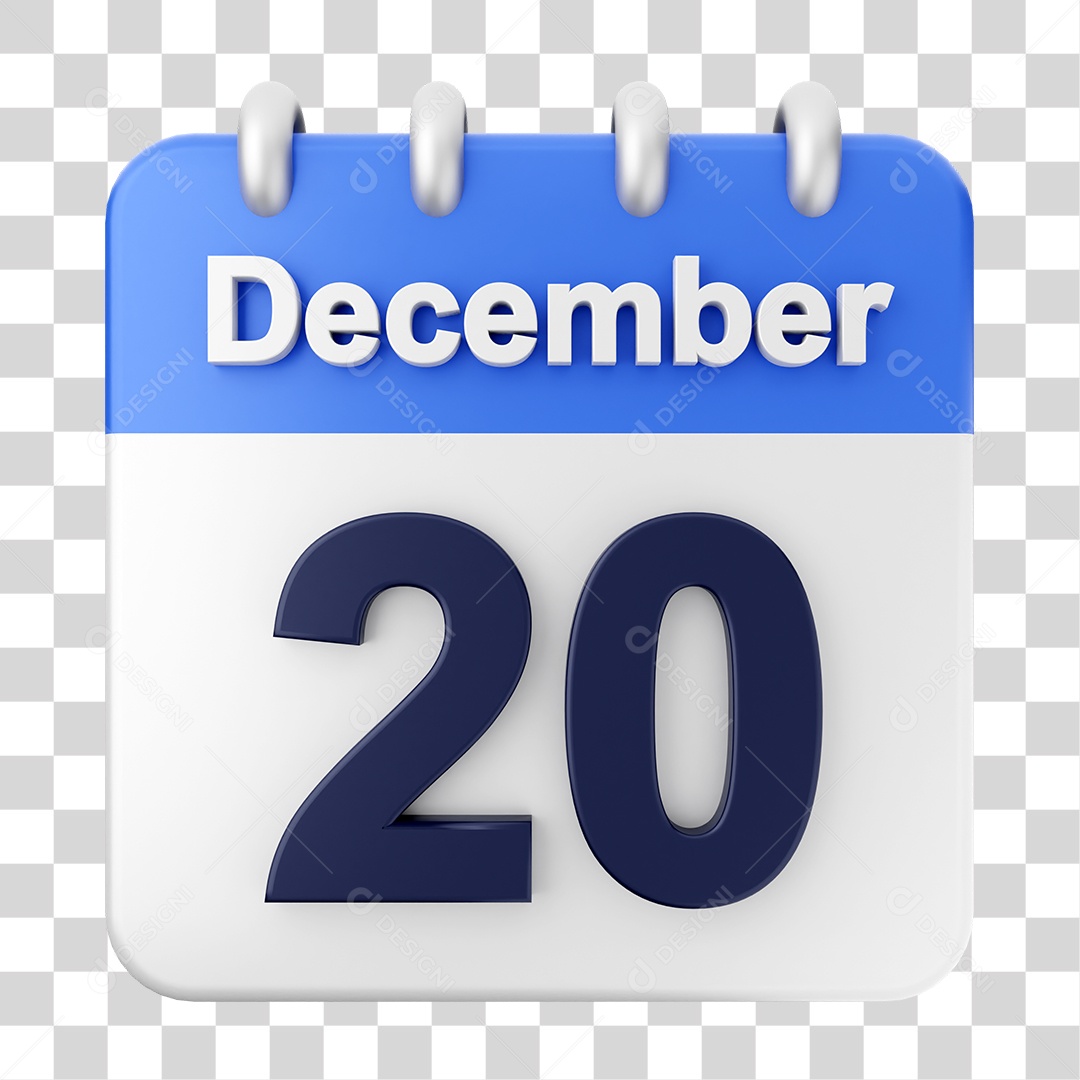 Calendar 20 December PNG Transparent