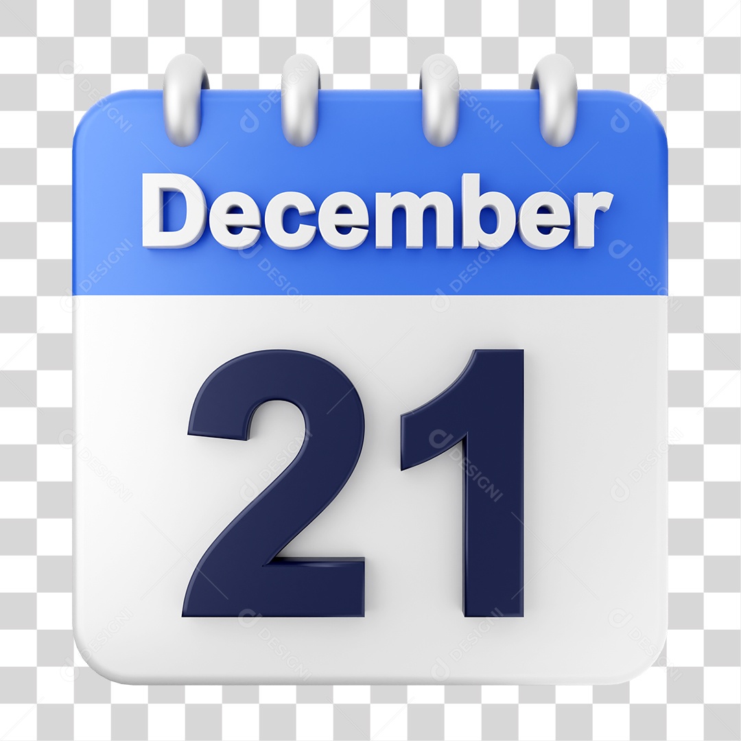 Calendário 21 de Dezembro PNG Transparente