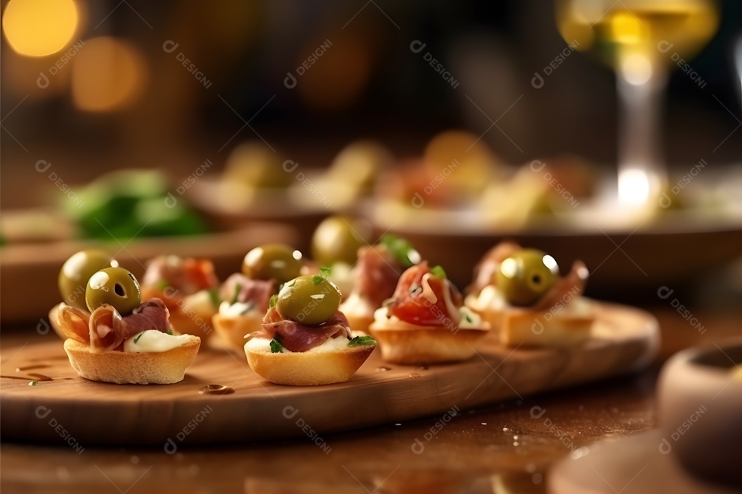 Bruschetta sobre prato