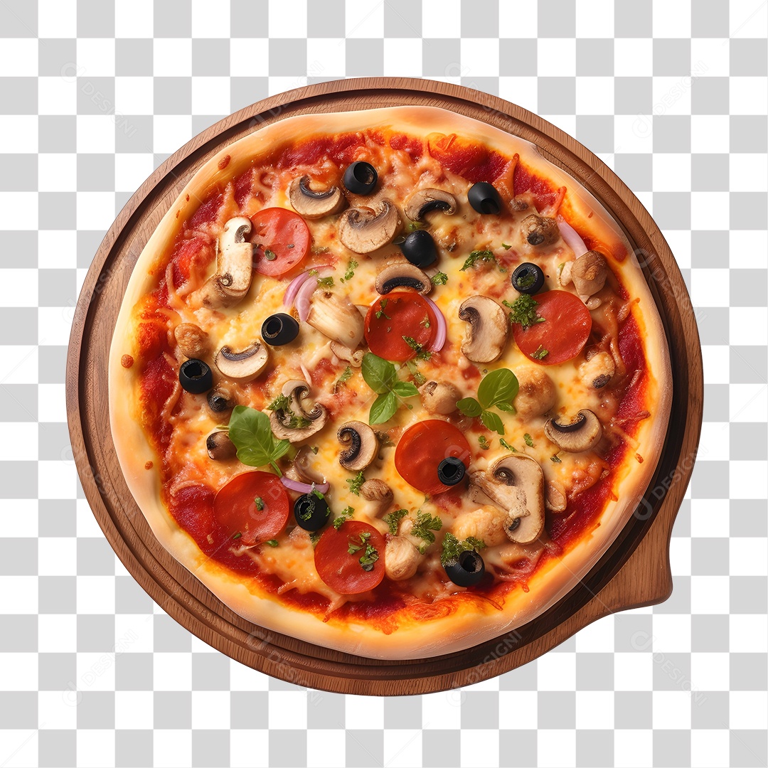 Pizza deliciosa assada PNG Transparente