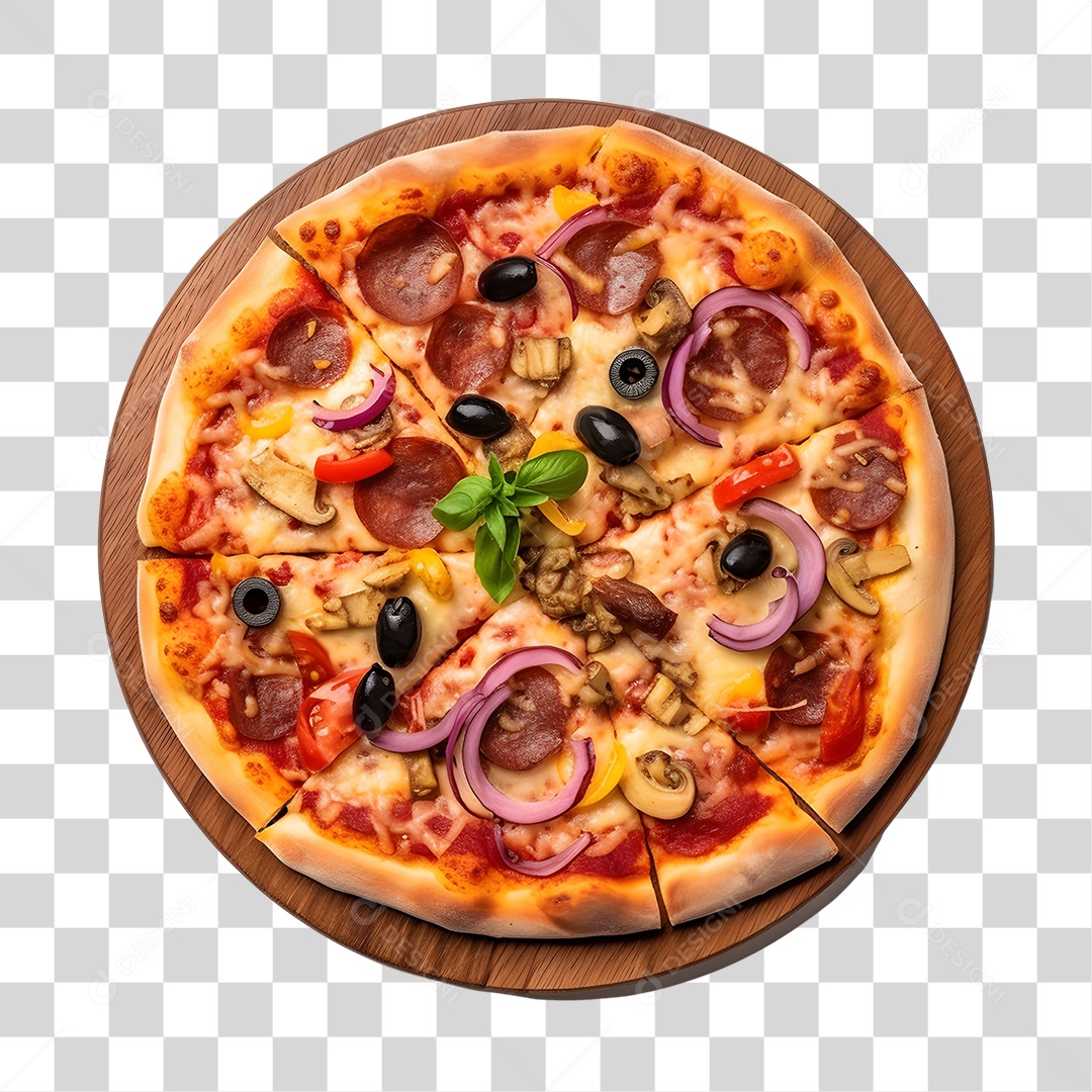 Pizza deliciosa assada PNG Transparente