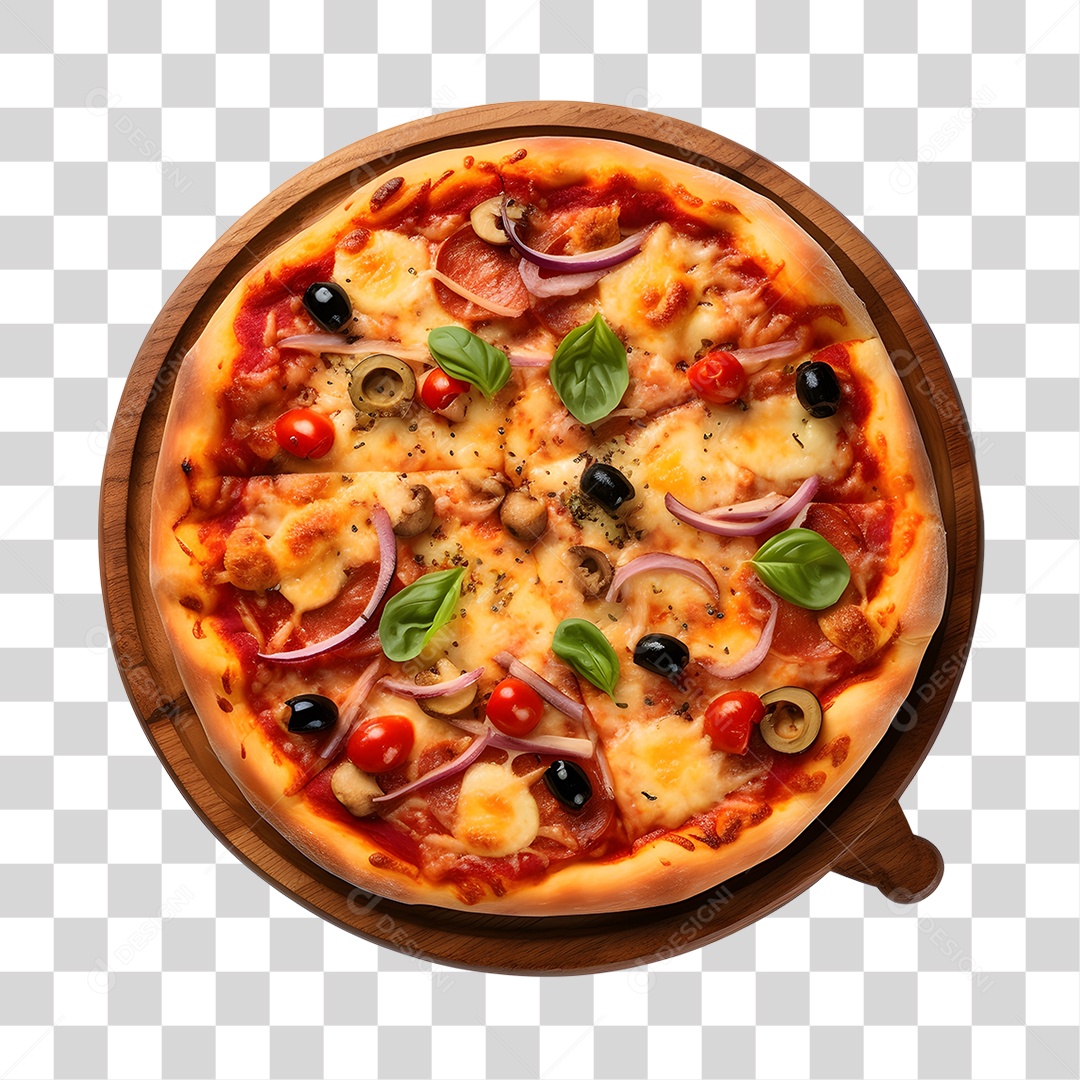 Pizza deliciosa assada PNG Transparente