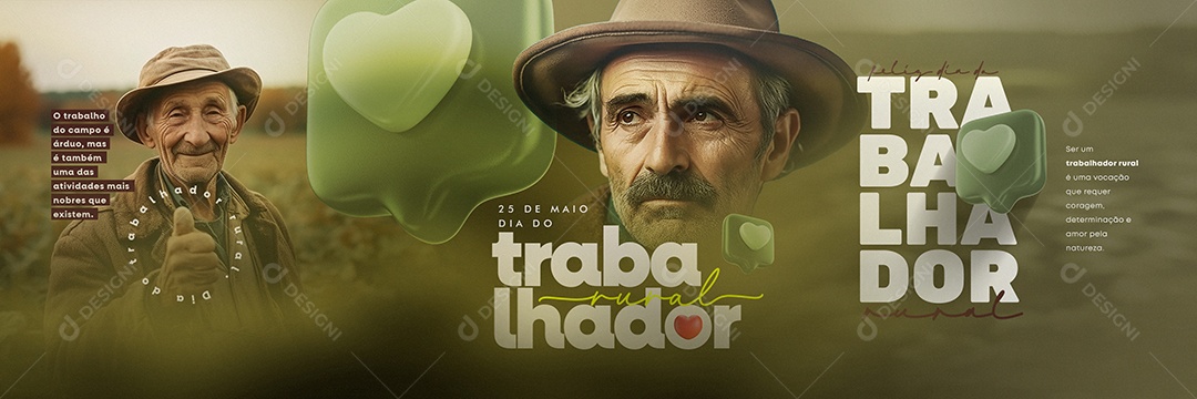 O Trabalho De Campo é Árduo Dia Do Trabalhador Rural Carrossel Social Media PSD Editável