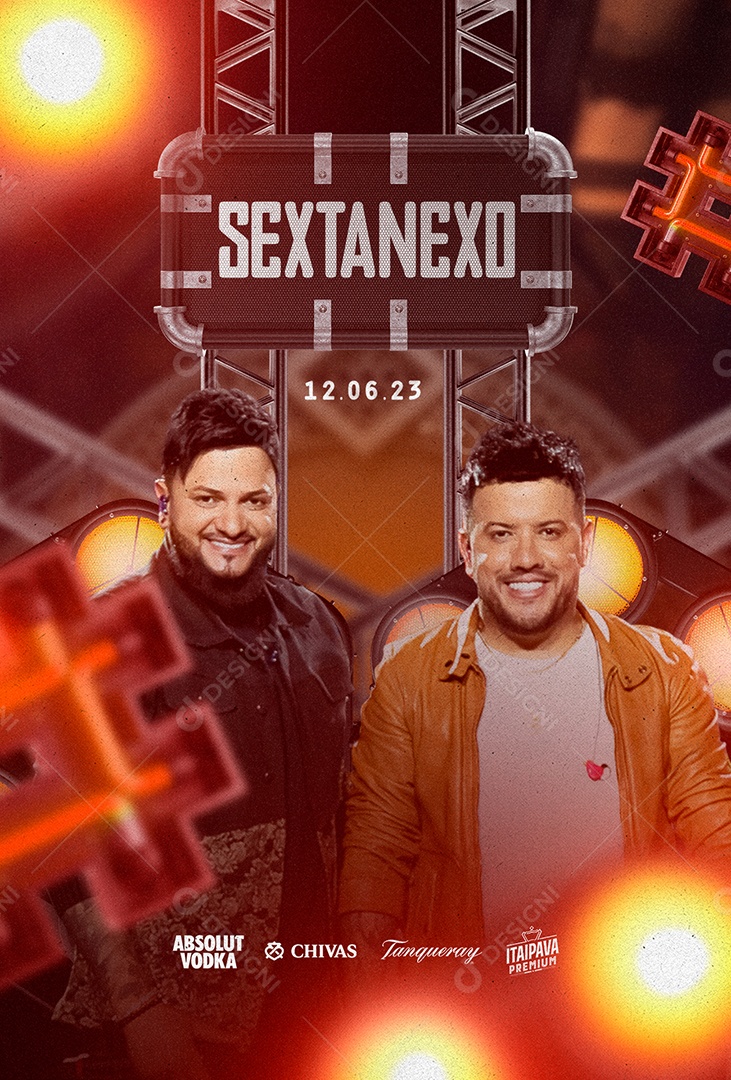 Sextanexo Flyer Diego & Victor Hugo Social Media PSD Editável