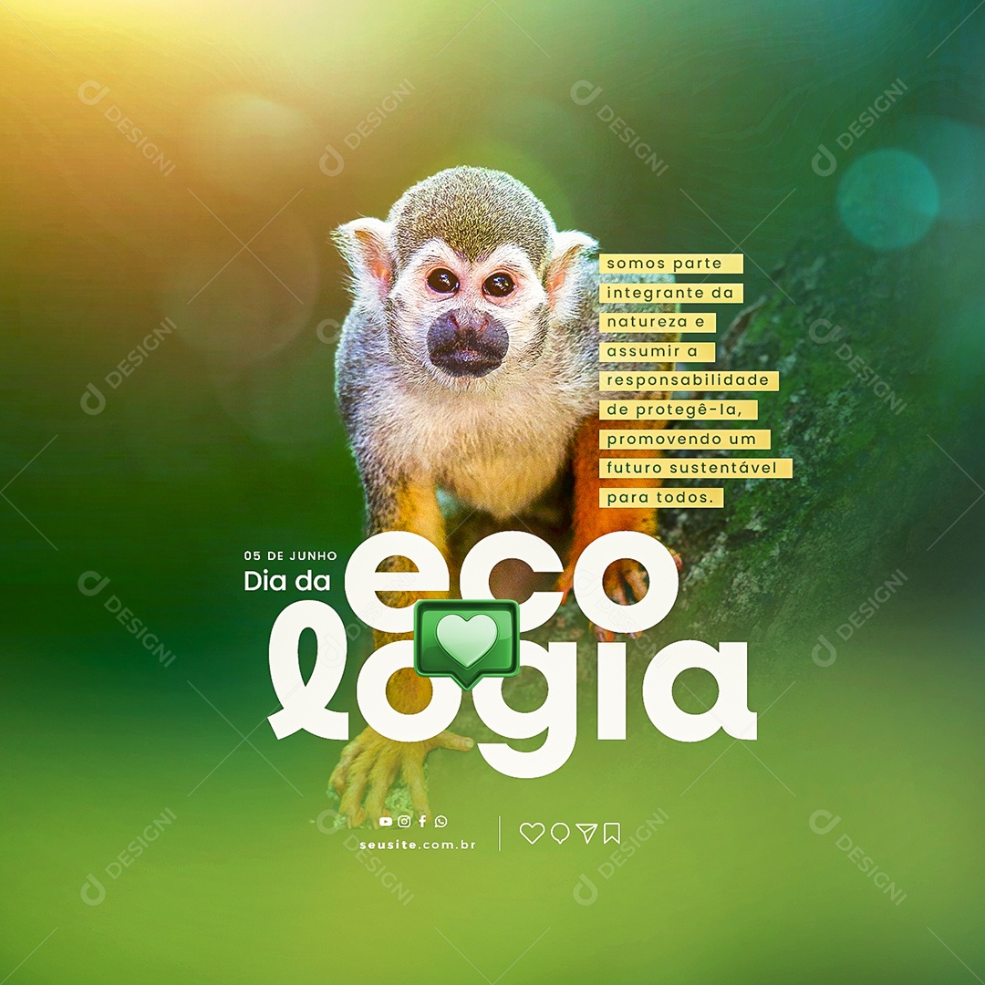 We Are An Integral Part Of Ecology Day Social Media Editable PSD