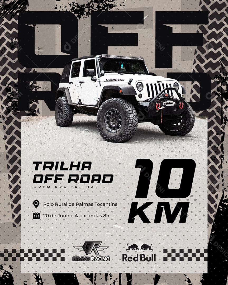 Trilha Off Road #Vem Pra Trilha 10KM Social Media PSD Editável