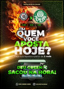 Social Media Casa de Apostas Futebol PSD Editável [download] - Designi