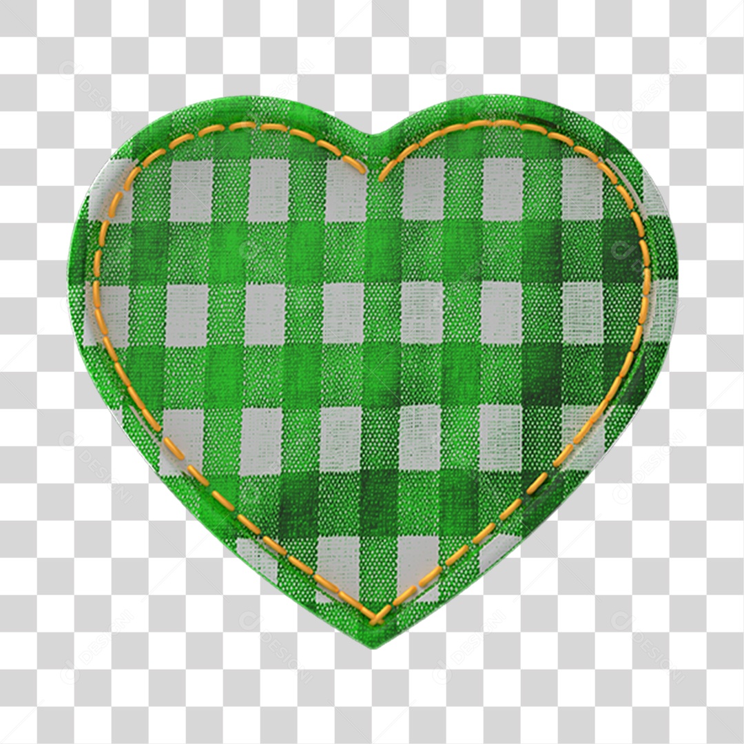 coração xadrez verde 10976362 PNG