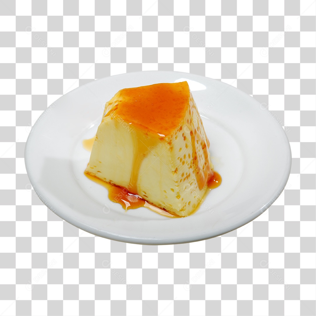 Delicious Pudding Piece Transparent PNG