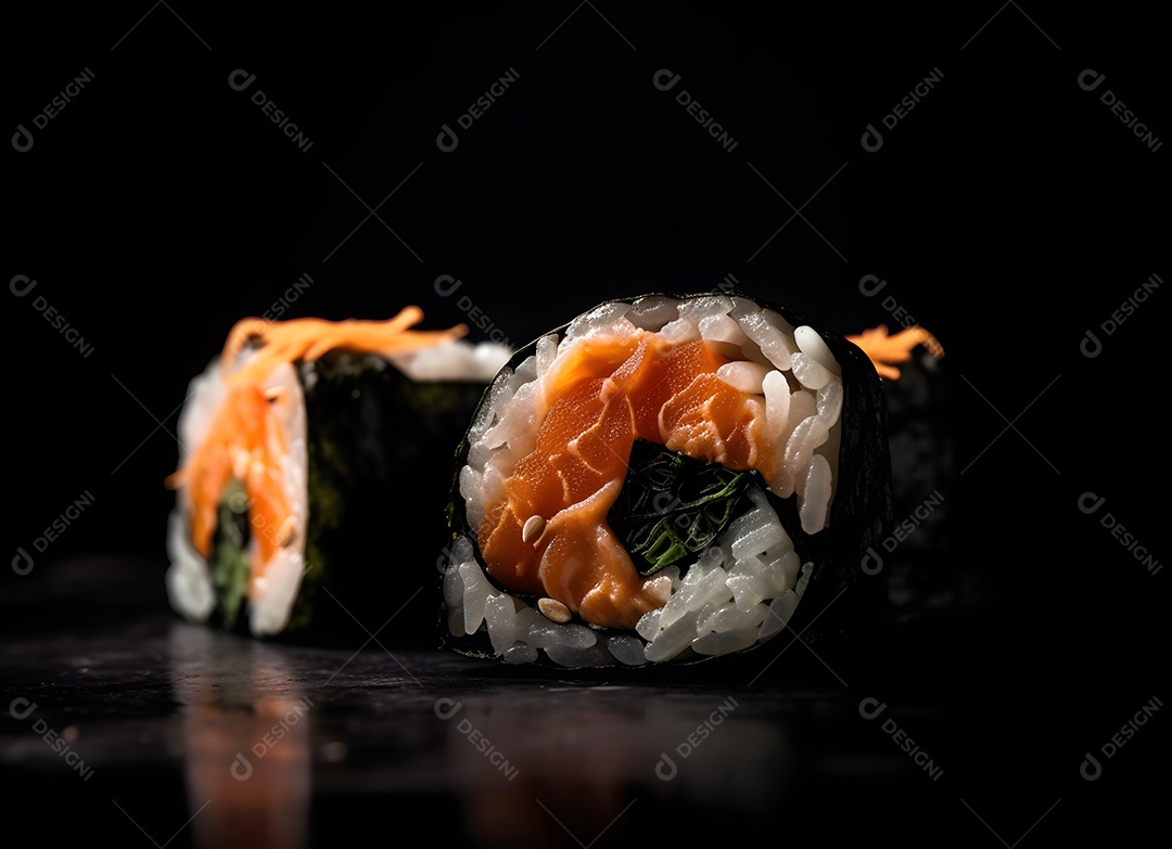 Deliciosas peças de sushi