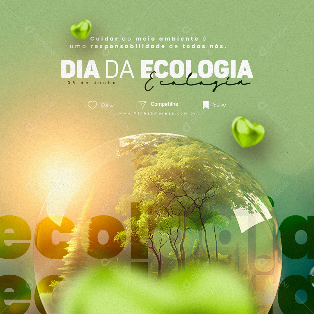 Social Media Dia Da Ecologia 05 De Junho PSD Editável