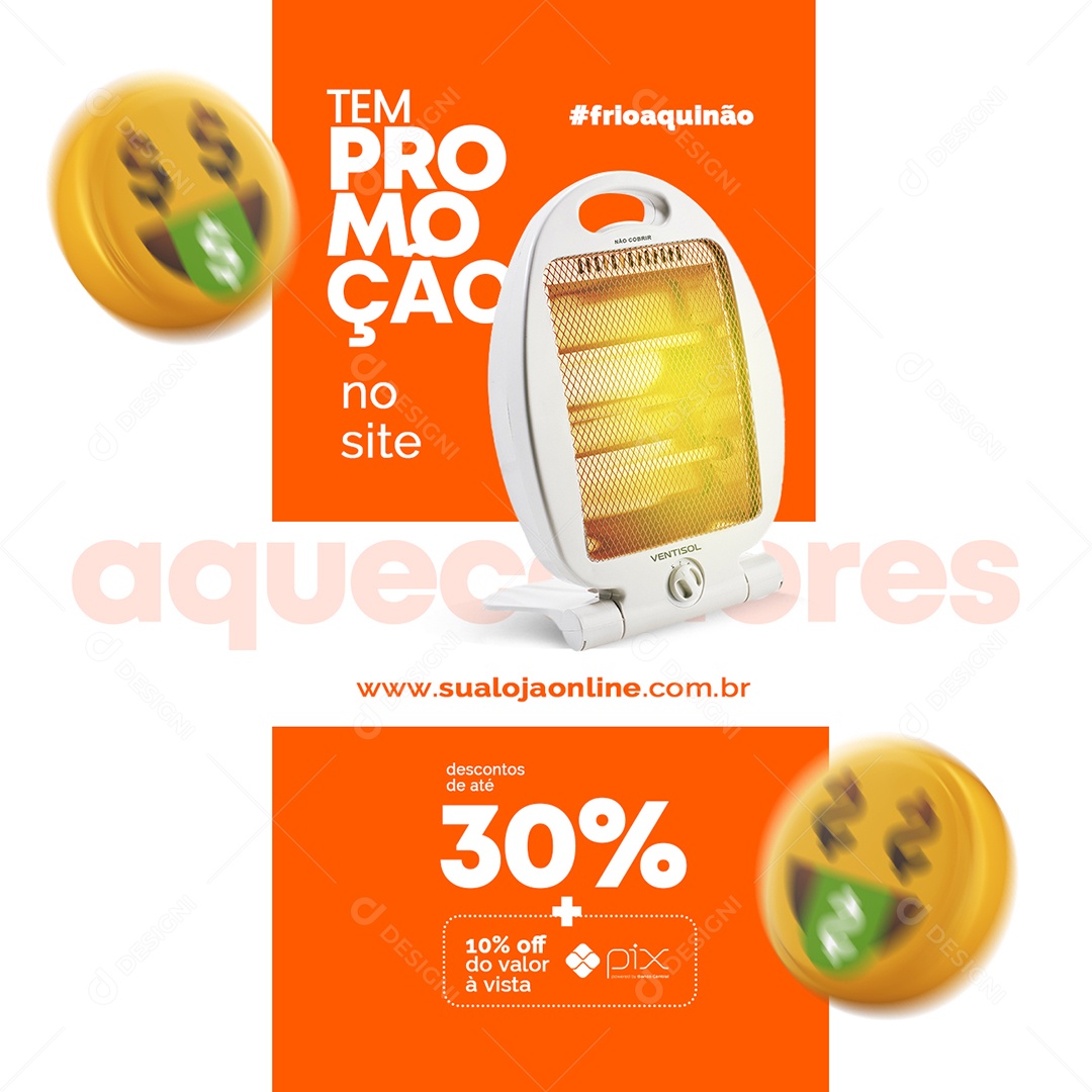 Tem Promoção No Site Loja De Eletrodomésticos Social Media PSD Editável