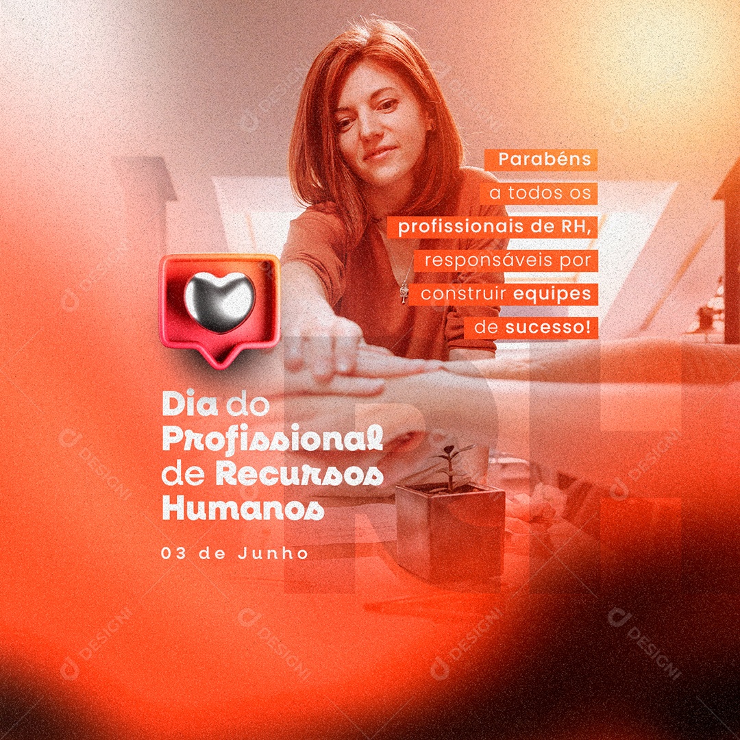 Parabéns A Todos Os Profissionais RH Dia Do Profissional De Recursos Humanos 03 De Junho Social Media PSD Editável