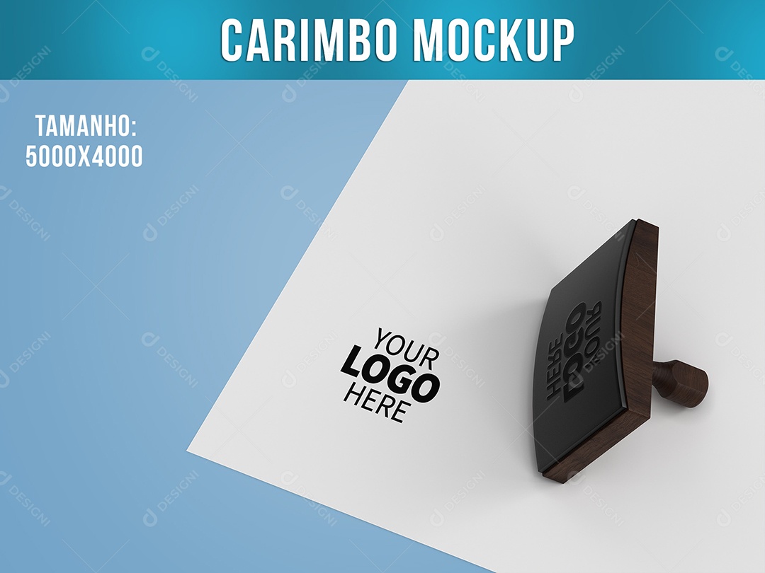 Carimbo Mockup PSD Editável [download] - Designi