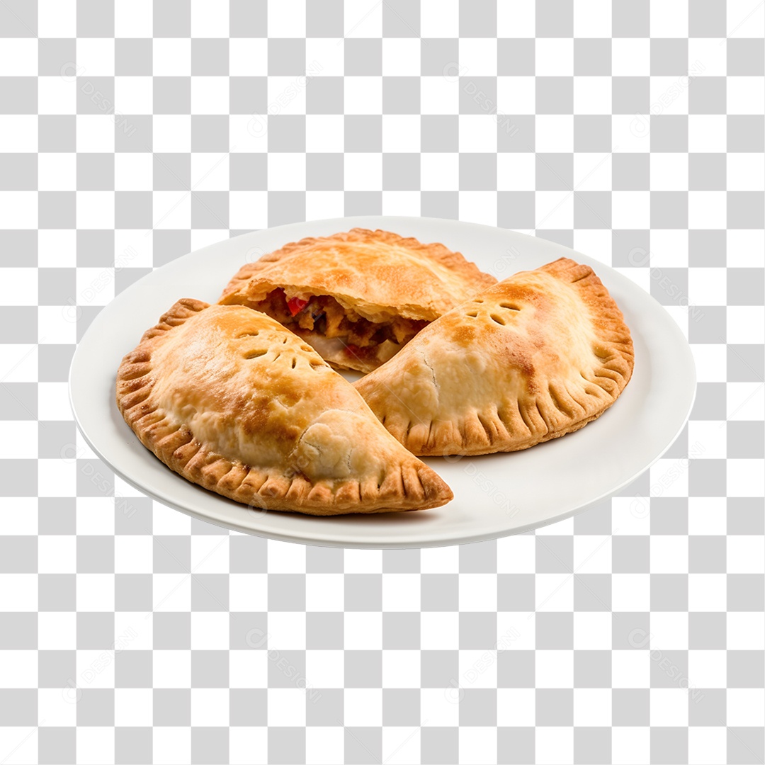 Comida Típica Prato Com Empada PNG Transparente