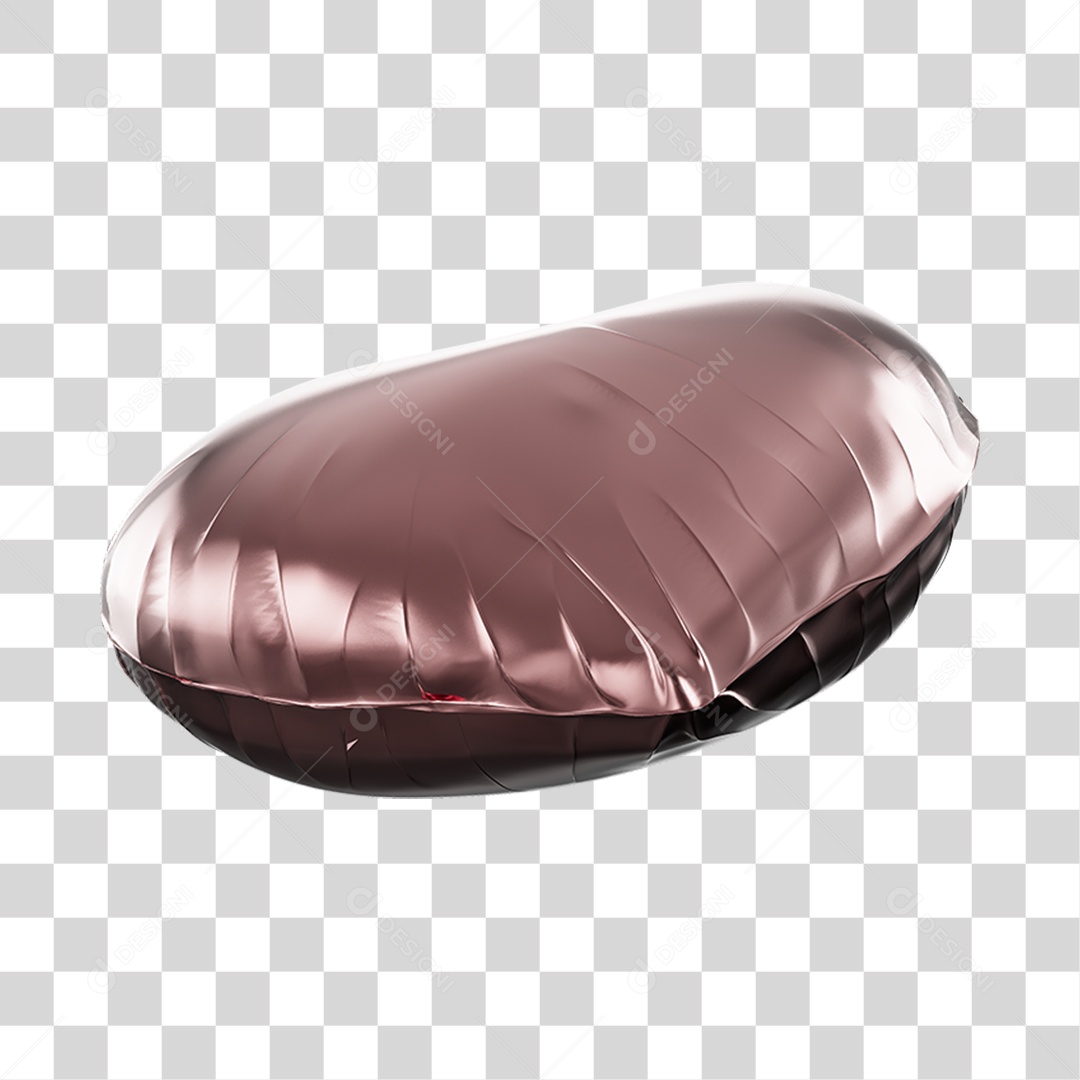 Balão Dobras Deitado Elemento 3D PNG Transparente